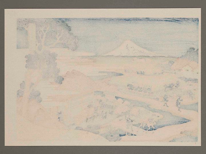 Mount Fuji from the Tea plantation at Katakura in Suruga Province from the series Thirty-six Views of Mount Fuji by Katsushika Hokusai, (Medium print size) / BJ278-033