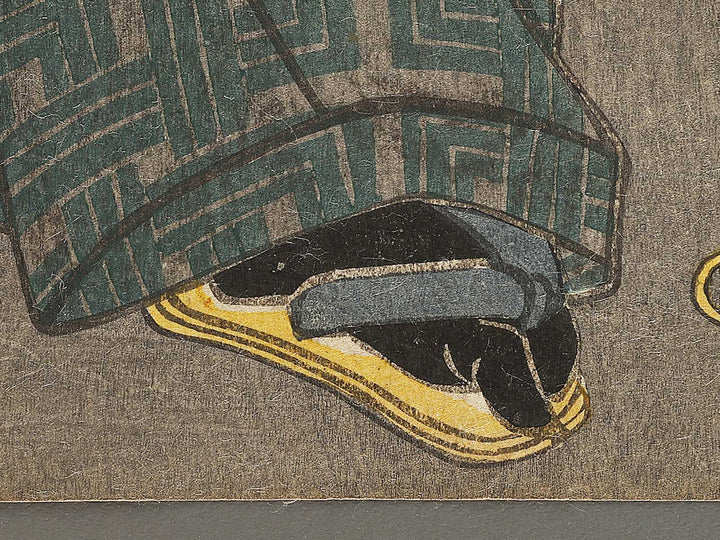 Koi musubu uchiwa no datehimo by Utagawa Kunisada(Toyokuni III) / BJ327-236