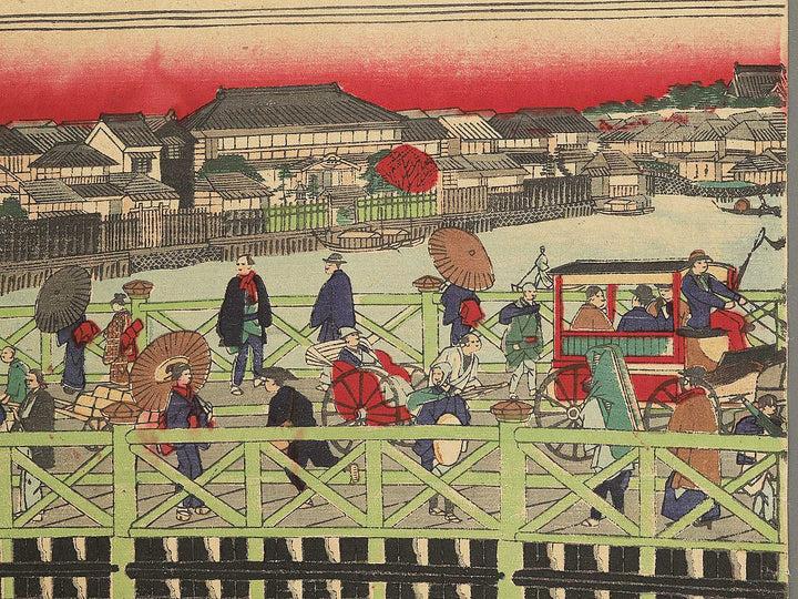 Tokyo meisho Ryogokubashi shinchiku no zu by Utagawa HIroshige III / BJ350-371