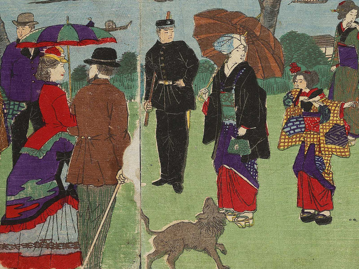 Tokyo meisho dai ichi no shokei bokusui tsutsunu hana zakari no zu by Utagawa HIroshige III / BJ336-686