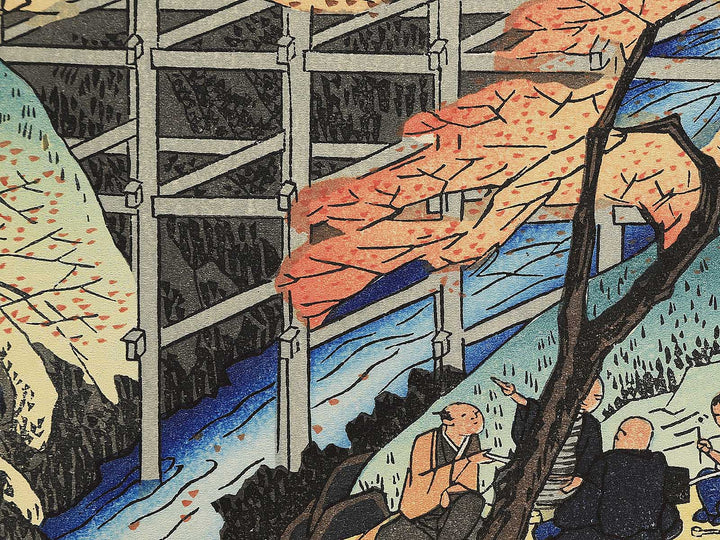 Tsutenkyo no momiji from the series Kyoto meisho no uchi by Utagawa Hiroshige, (Medium print size) / BJ341-859