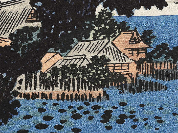View of the Lotus Pond at Shinobu Hill from the series Famous Places in the Eastern Capital by Utagawa Hiroshige, (Medium print size) / BJ341-852