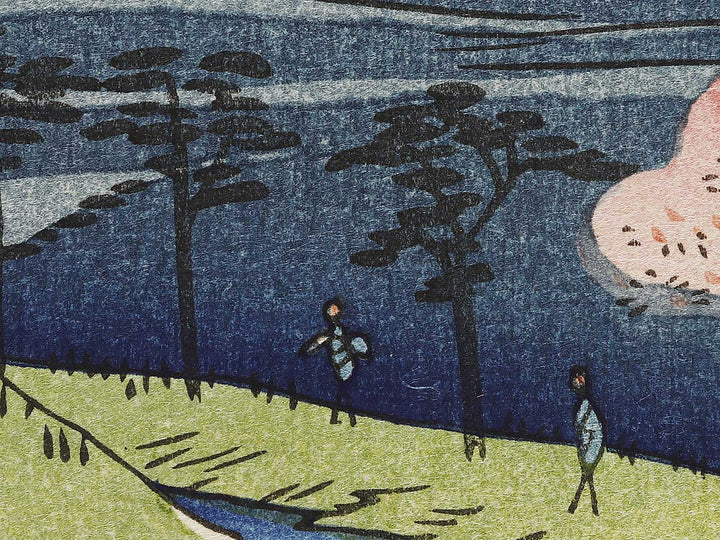 New Fuji, Meguro from the series One Hundred Famous Views of Edo by Utagawa Hiroshige, (Large print size) / BJ337-141