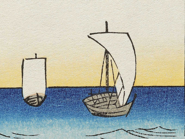 Bonito Fishing at Sea from the series Famous Views of the Sixty-odd Provinces by Utagawa Hiroshige, (Large print size) / BJ333-998