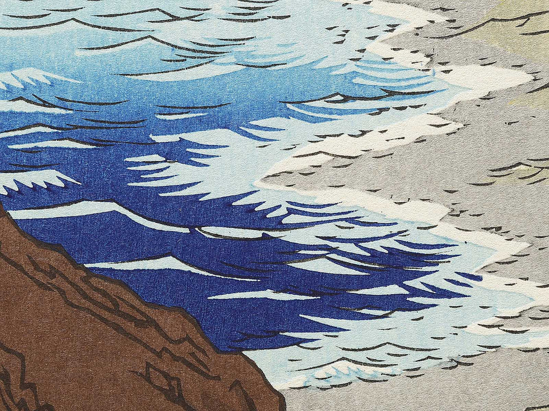 Maiko Beach from the series Famous Views of the Sixty-odd Provinces by Utagawa Hiroshige, (Large print size) / BJ334-040