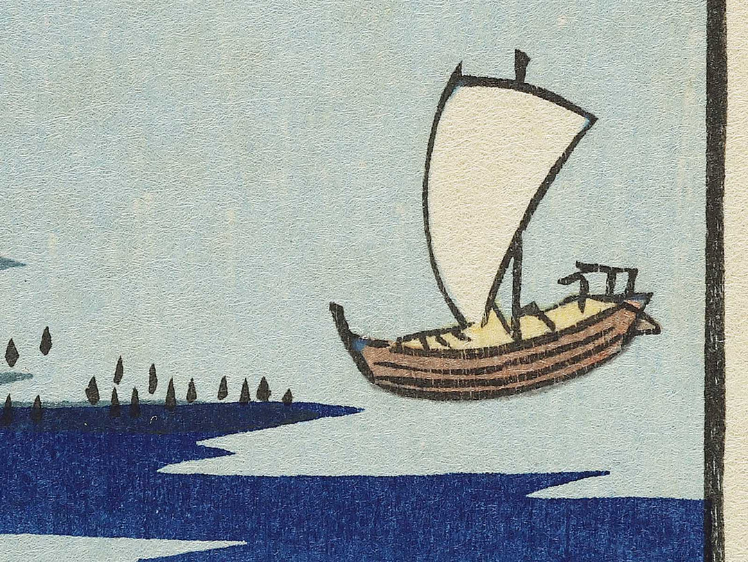 Daijingu Shrine in Kashima from the series Famous Views of the Sixty-odd Provinces by Utagawa Hiroshige, (Large print size) / BJ333-984