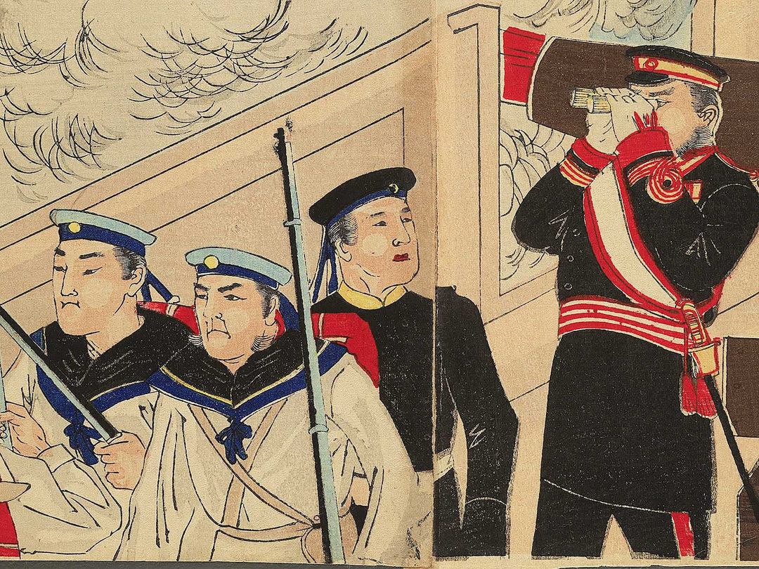 Nissinkan gekisen no zu by Shunsai Toshimasa / BJ349-034