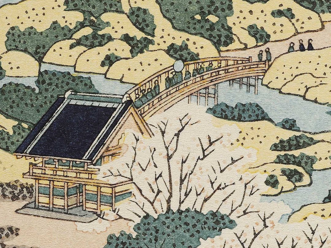 Sesshu ajigawaguchi tenpozan from the series Shokoku meisho kiran by Katsushika Hokusai, (Large print size) / BJ320-642