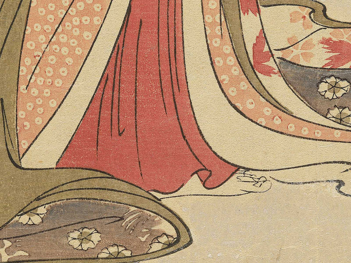 Takigawa of the  giya Brothel: The First Reception Room Appointment of the New Year from the series the series A Comparison of Selected Beauties of the Pleasure Quarters by Chobunsai Eishi, (Large print size) / BJ350-385