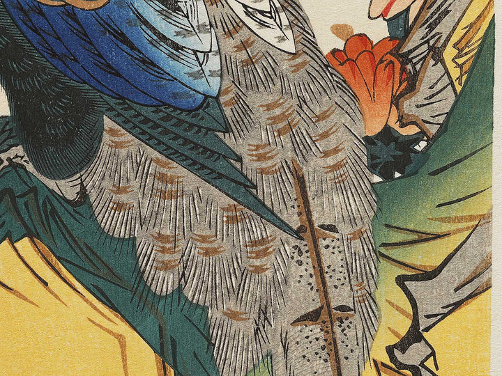 Chrysanthemum & pheasant by Utagawa Hiroshige, (Medium print size) / BJ328-111