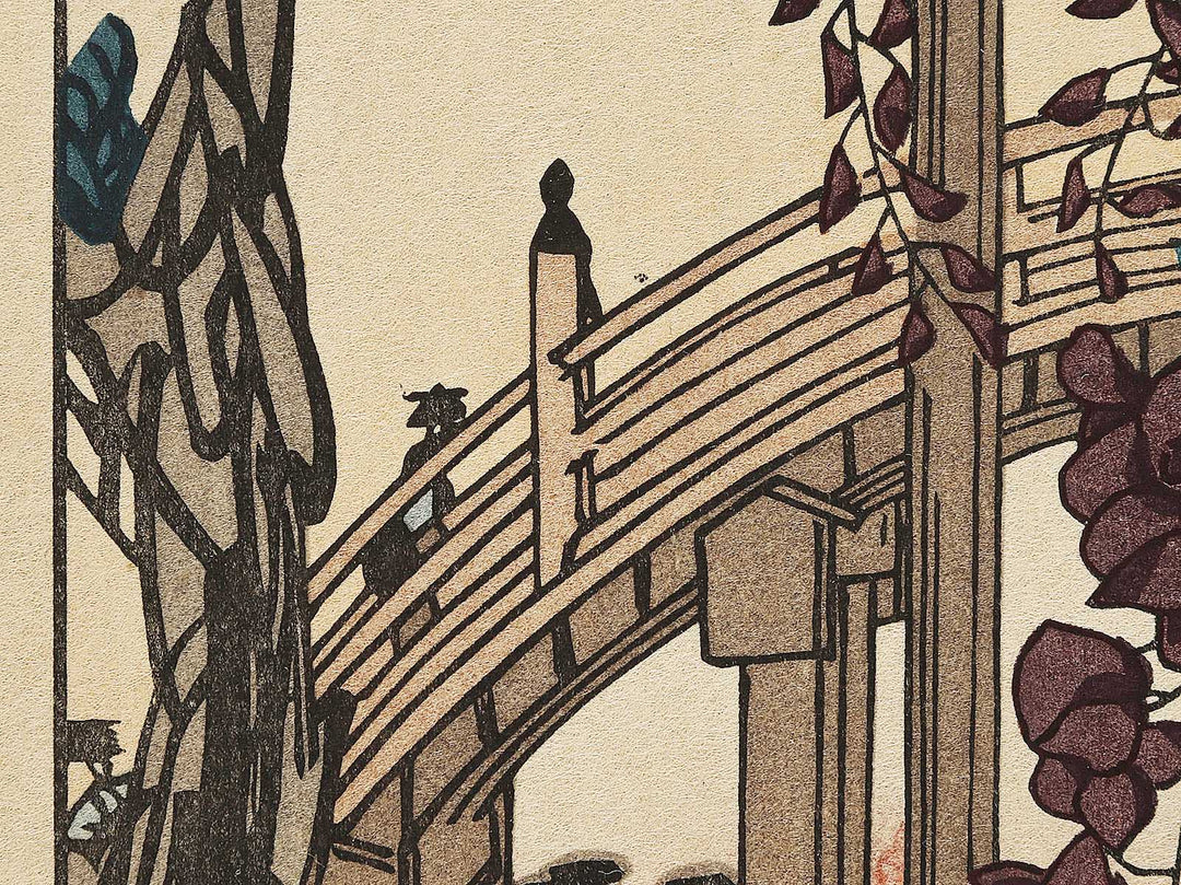 Precincts of the Tenjin Shrine, Kameido from the series One Hundred Famous Views of Edo by Utagawa Hiroshige, (Large print size) / BJ328-384