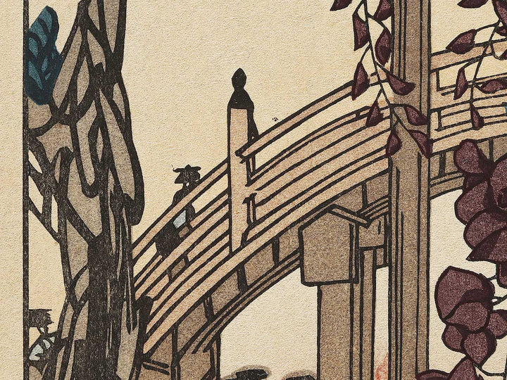 Precincts of the Tenjin Shrine, Kameido from the series One Hundred Famous Views of Edo by Utagawa Hiroshige, (Large print size) / BJ328-384