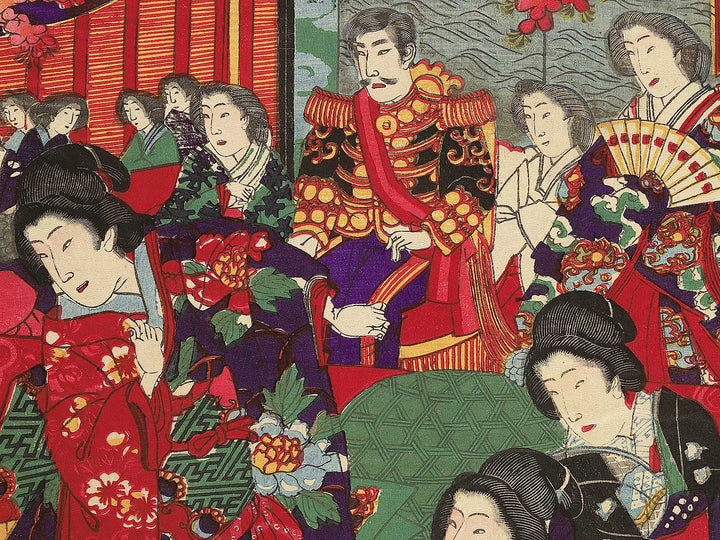 Miyako no haru tori awase no zu by Yoshu Chikanobu / BJ353-003