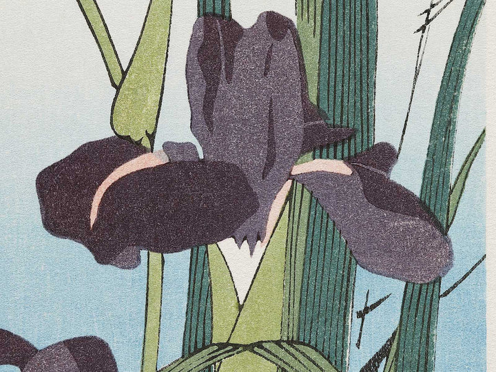 Iris & egret by Utagawa Hiroshige, (Medium print size) / BJ307-692