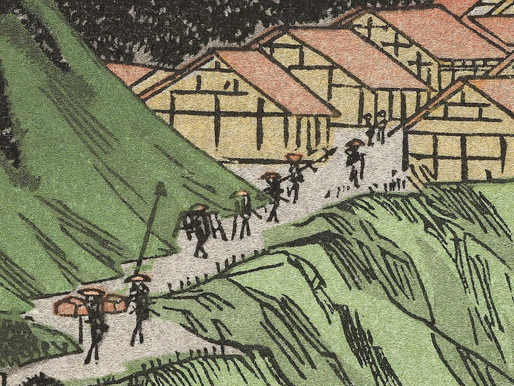 Ochiai from the series The Sixty-nine Stations of the Kiso Kaido by Utagawa Hiroshige, (Small print size) / BJ340-333