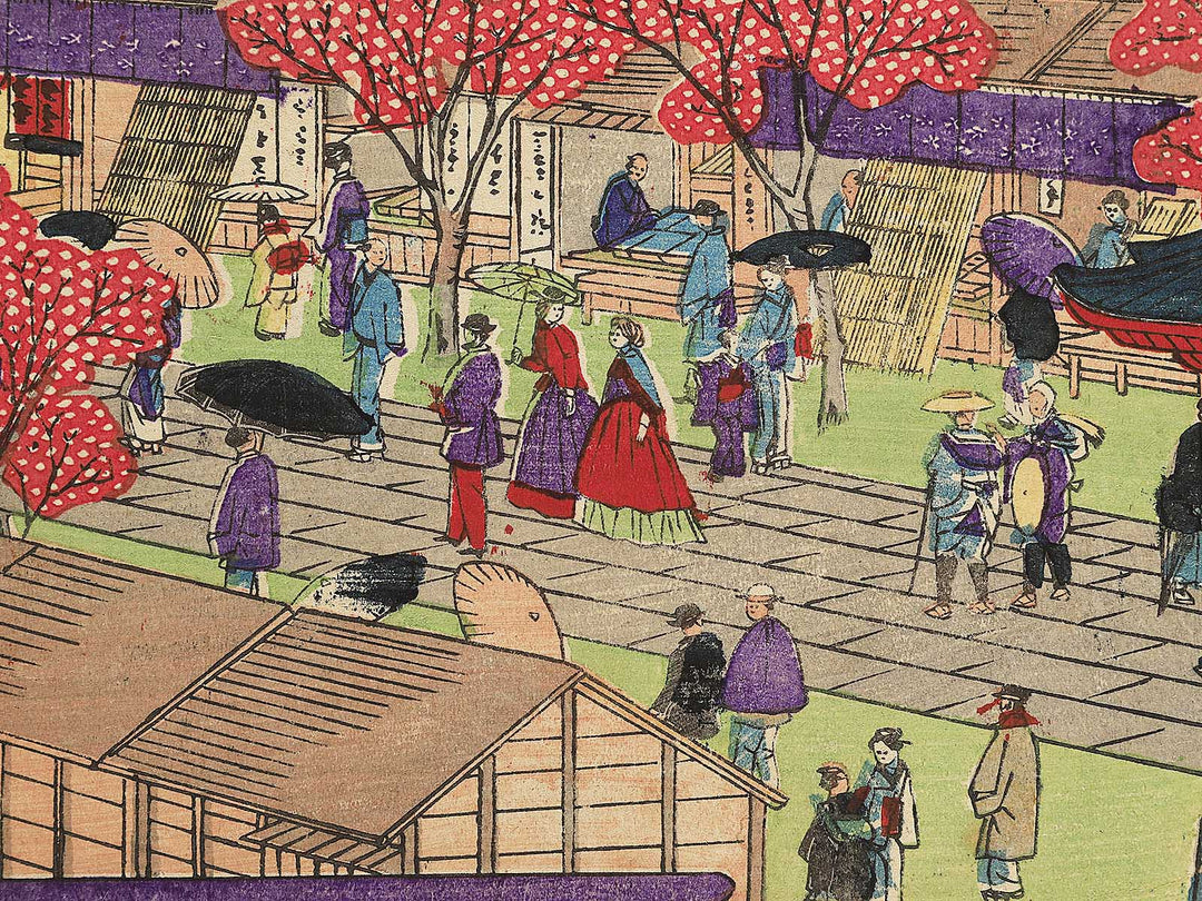 Tokyo meisho Asakusa Kinryuzan keidai yori Mukojima Sumidagawa no kei by Utagawa HIroshige III (Oju Hiroshige) / BJ350-301