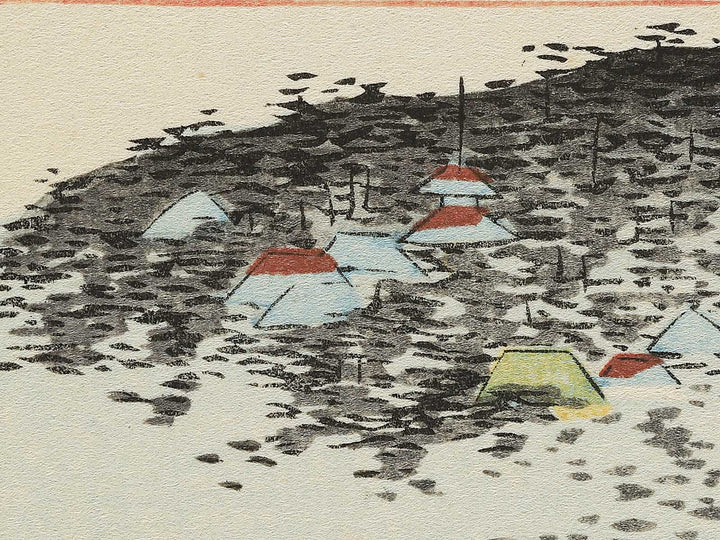 Evening bell at Miidera from the series Eight Views of Omi by Utagawa Hiroshige, (Medium print size) / BJ352-247