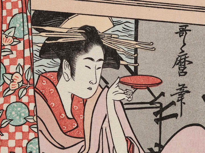 Hashi shita from the series Ryogoku bashi joge by Kitagawa Utamaro, (Small print size) / BJ235-949