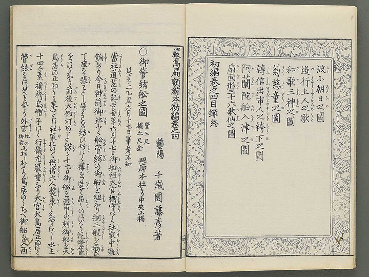 Itsukushima ema kagami Part 1, Book 4 by Watanabe Taigaku / BJ349-510