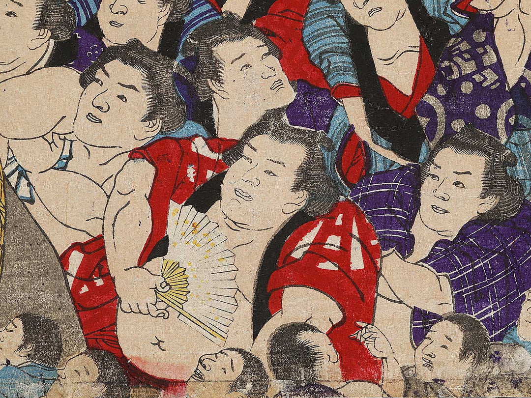 Kanjin ozumo torikumi no zu by Utagawa-school / BJ323-799