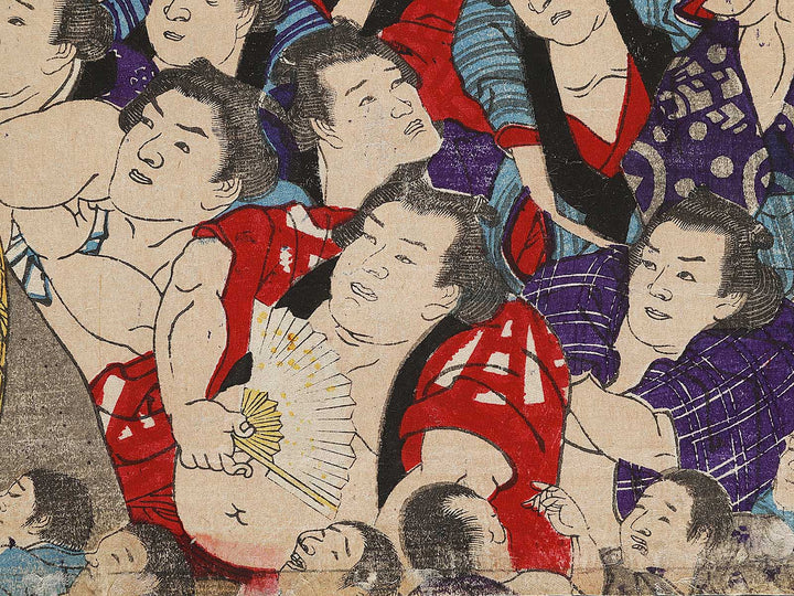 Kanjin ozumo torikumi no zu by Utagawa-school / BJ323-799