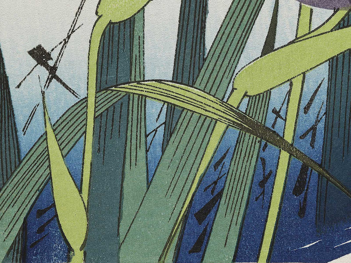 Iris and egret by Utagawa Hiroshige, (Medium print size) / BJ327-026