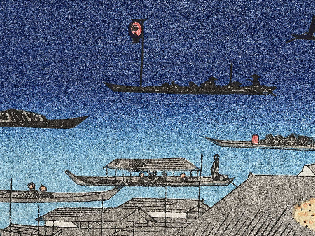 Ryogoku hanabi from the series Edo meisho no uchi by Utagawa Hiroshige, (Large print size) / BJ342-692