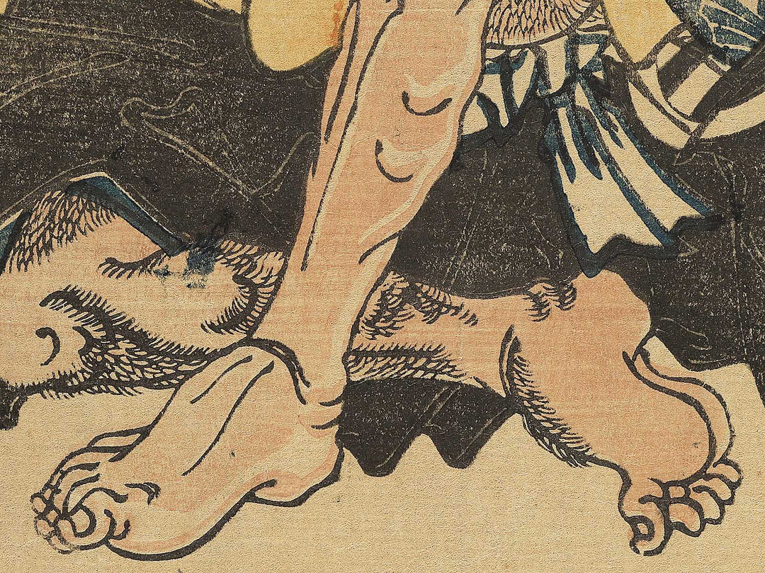 Kusazurihiki no zu Soga Goro Asahina Saburo by Utagawa Kunifuku / BJ343-791