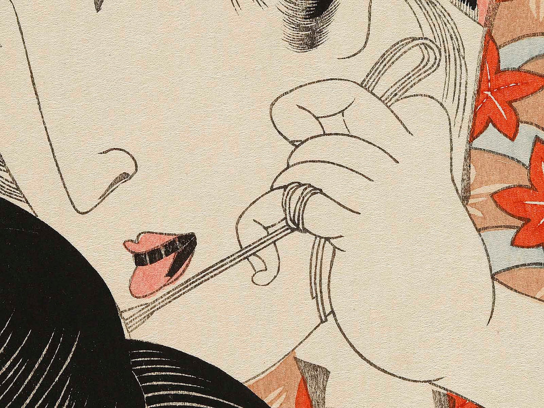 Hiiki wo tanoshimi ni miru te from the series Ukiyo shijuhatte by Keisai Eisen, (Large print size) / BJ318-976