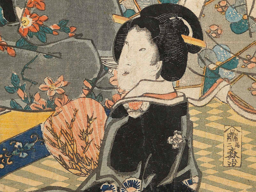 Ukai bune oasobi by Utagawa Kunisada(Toyokuni III) / BJ341-390