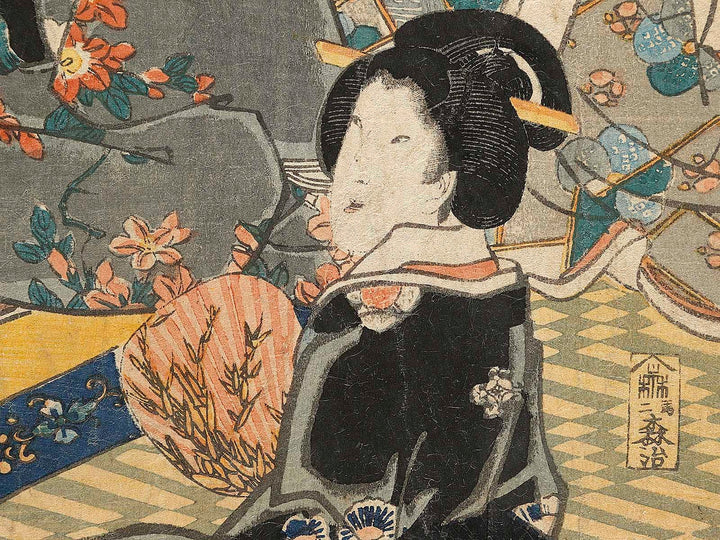 Ukai bune oasobi by Utagawa Kunisada(Toyokuni III) / BJ341-390