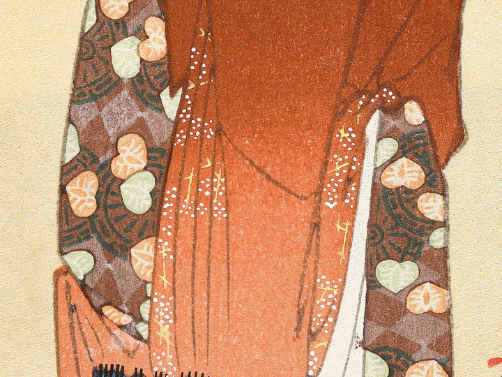 A beautiful woman standing beside the willow by Katsushika Hokusai, (Large print size) / BJ327-593