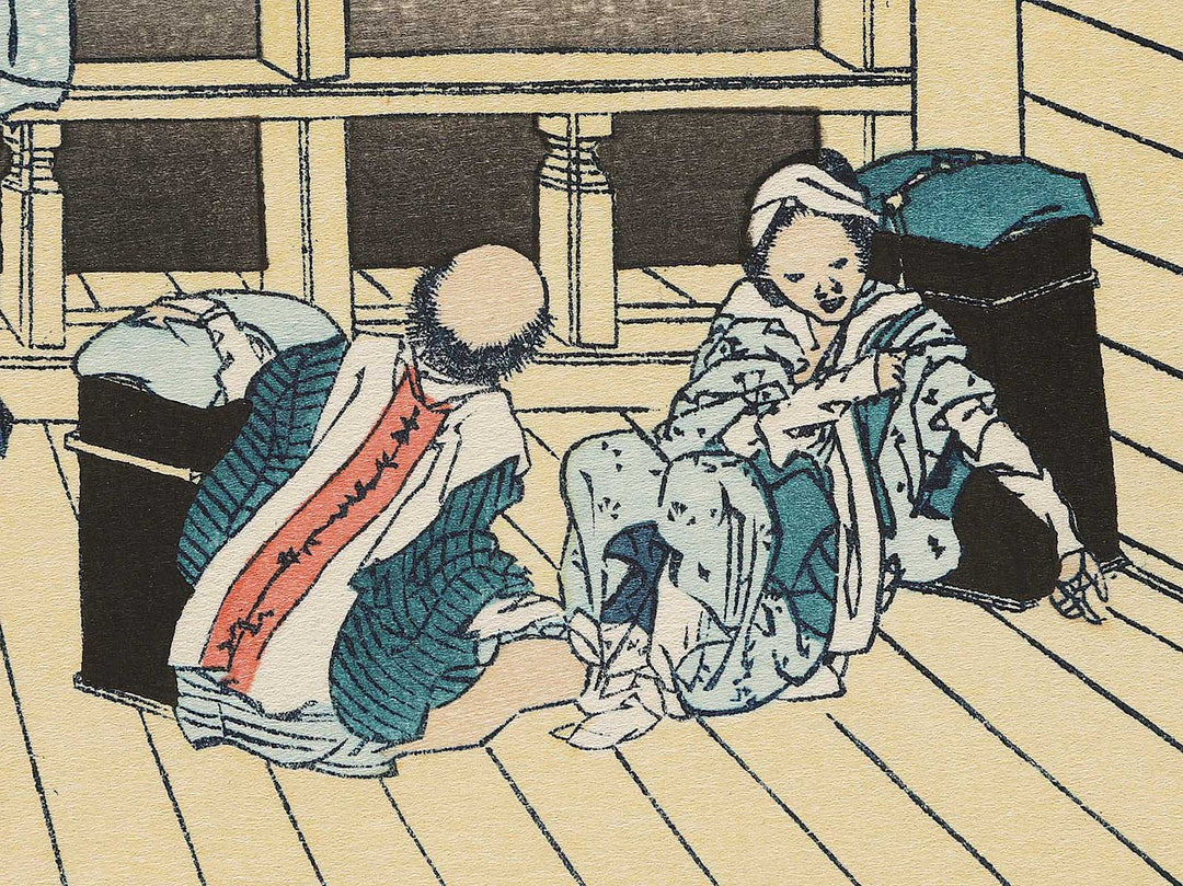 The Sazaido Hall of the Gohyaku Rakanji Temple from the series Thirty-six Views of Mount Fuji by Katsushika Hokusai, (Medium print size) / BJ292-467