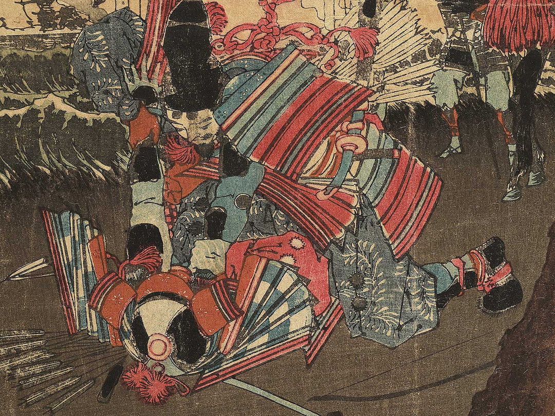 Genpei Ichinotani daikassen no zu by Utagawa Toyonobu (KIntaro) / BJ348-222