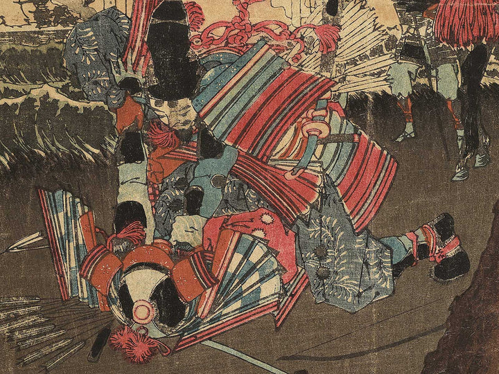 Genpei Ichinotani daikassen no zu by Utagawa Toyonobu (KIntaro) / BJ348-222