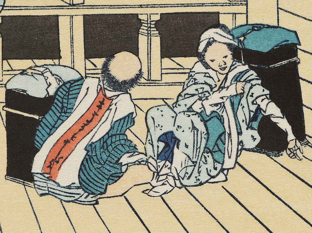 The Sazaido Hall of the Gohyaku Rakanji Temple from the series Thirty-six Views of Mount Fuji by Katsushika Hokusai, (Medium print size) / BJ291-844