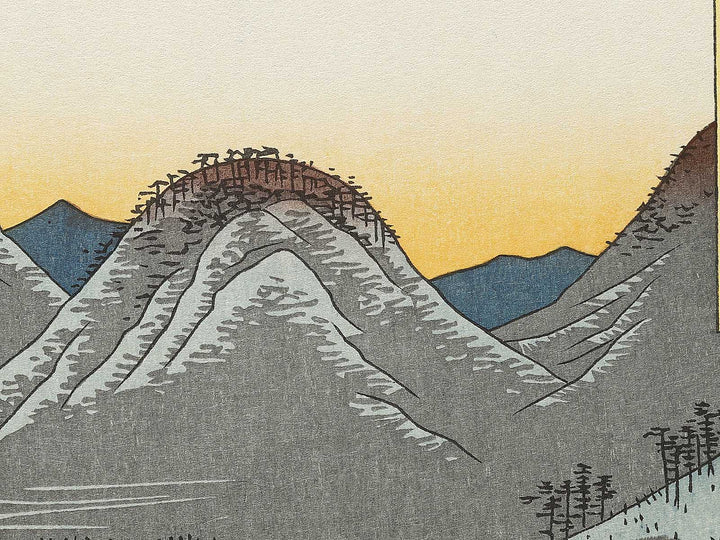 Minosaki from the series Famous Views of the Sixty-odd Provinces by Utagawa Hiroshige, (Large print size) / BJ334-117