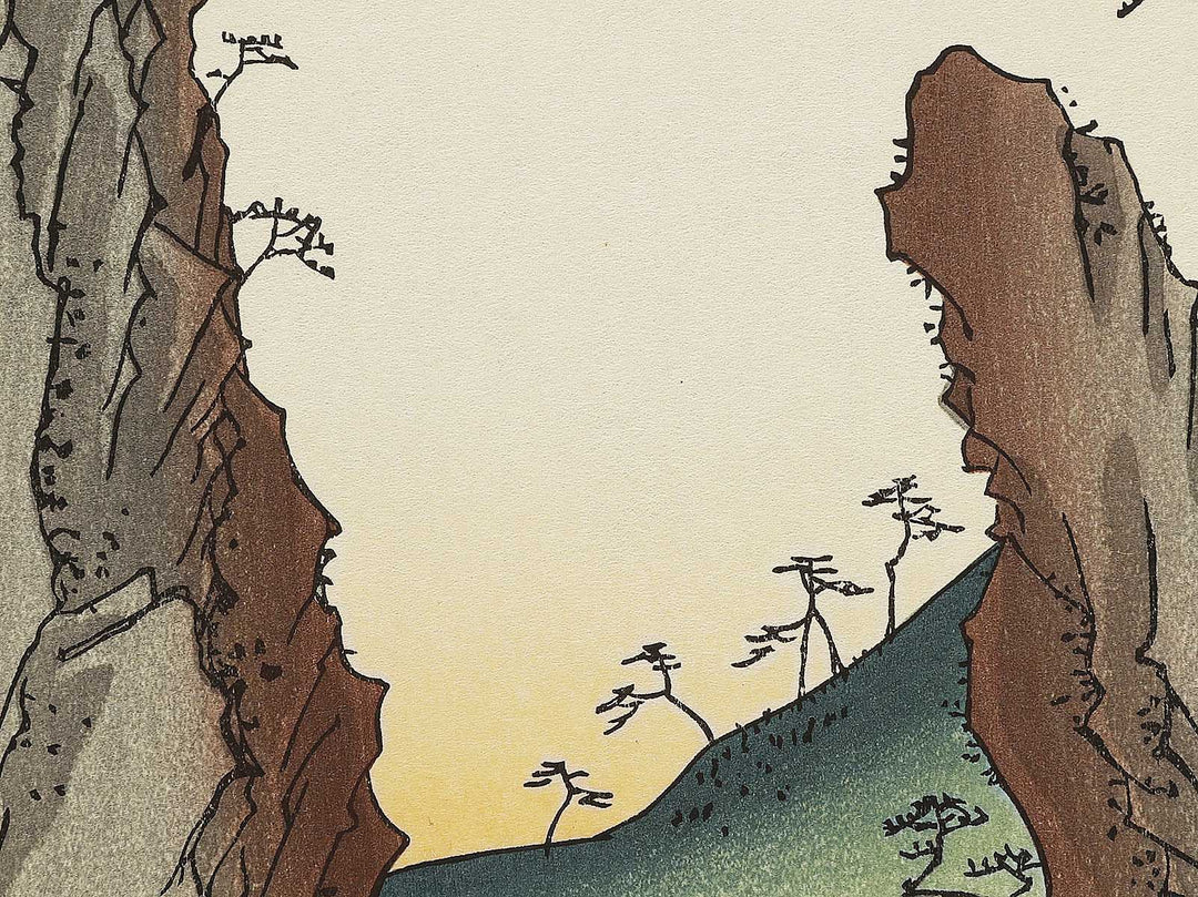 Gokei from the series Famous Views of the Sixty-odd Provinces by Utagawa Hiroshige, (Large print size) / BJ334-404