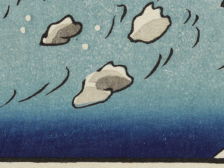 Mount Haruna Under Snow from the series Famous Views of the Sixty-odd Provinces by Utagawa Hiroshige, (Large print size) / BJ334-306