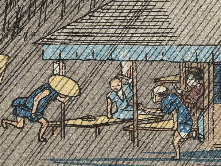 Tadasugawara no yudachi from the series Kyoto meisho no uchi by Utagawa Hiroshige, (Medium print size) / BJ341-803