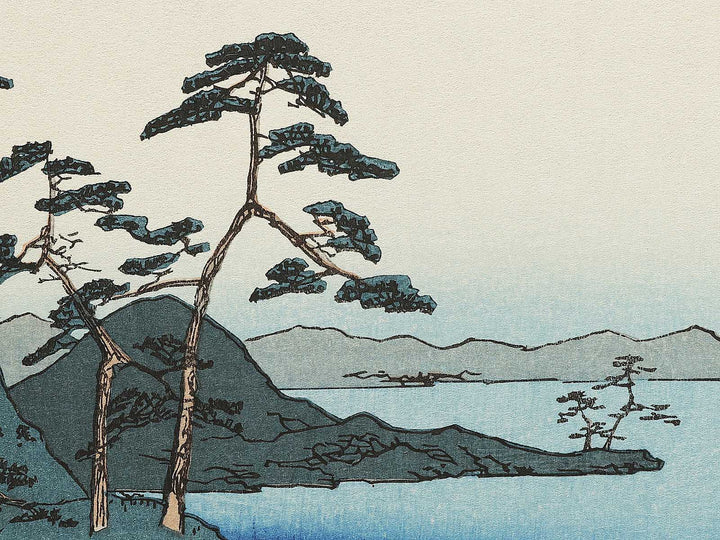 Mount Takazuno, Salt Beach from the series Famous Views of the Sixty-odd Provinces by Utagawa Hiroshige, (Large print size) / BJ334-236