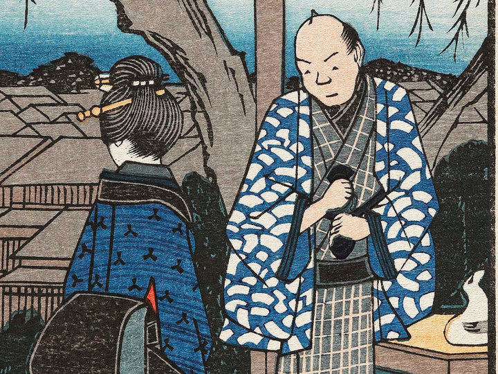 Shinyoshiwara nihon tsudumi mikaeri yanagi from the series Edo meisho by Utagawa Hiroshige, (Large print size) / BJ323-246