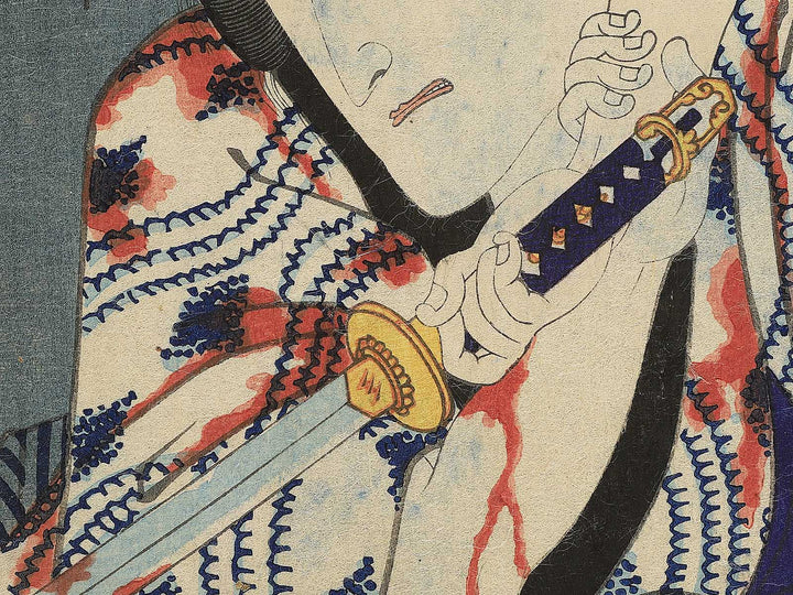 Kabuki Actors Nakamura Kakuzo as Yucho Kajiro and Ichimura Kakitachi as Tsumagasa Sayojiro / BJ352-233