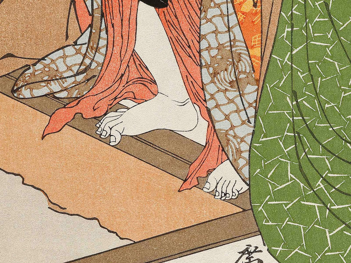 Sanbashi no akiduki  from the series Eight Views of Figures Inside and Outside by Utagawa Hiroshige, (Large print size) / BJ326-256