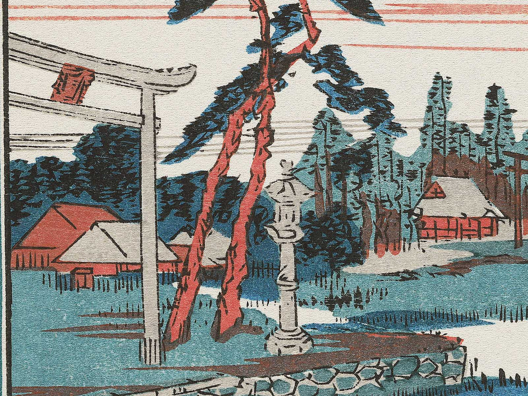View of late spring at Massaki from the series Famous Places in the Eastern Capital by Utagawa Hiroshige, (Medium print size) / BJ341-761