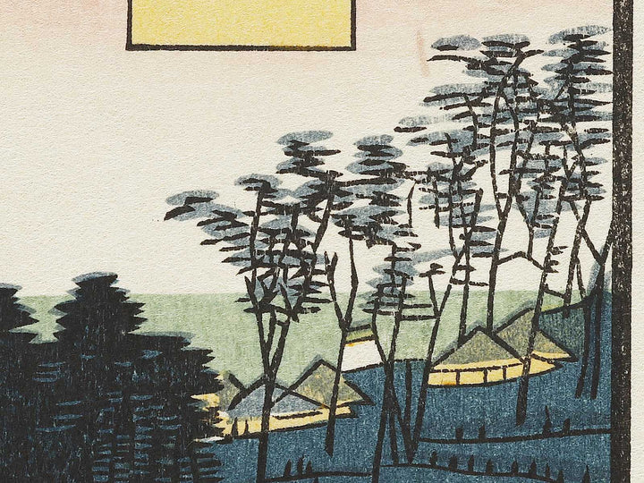 The Currents Around the Weir from the series Famous Views of the Sixty-odd Provinces by Utagawa Hiroshige, (Large print size) / BJ334-159