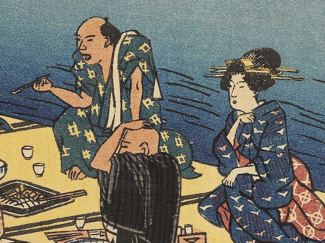 Shijo gawara yusuzumi from the series Kyoto meisho no uchi by Utagawa Hiroshige / BJ340-088
