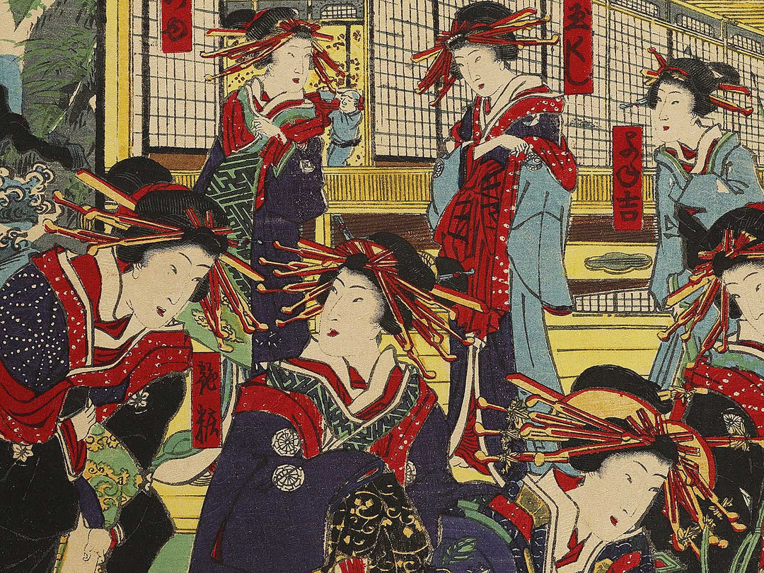 Shiyoshiwara Hozuchiro no zu by Ochiai Yoshiiku / BJ341-642