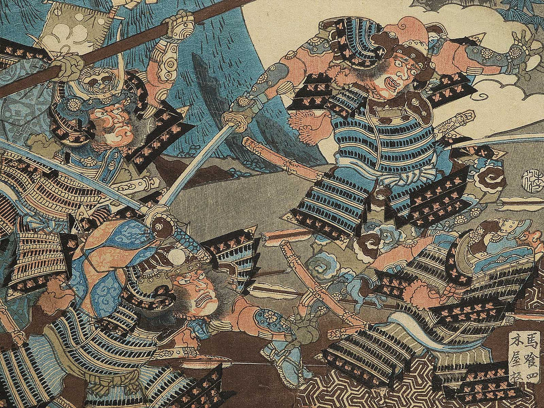 Ishibashiyama Takatsuna shingari komei zu by Utagawa Kunihisa / BJ344-295