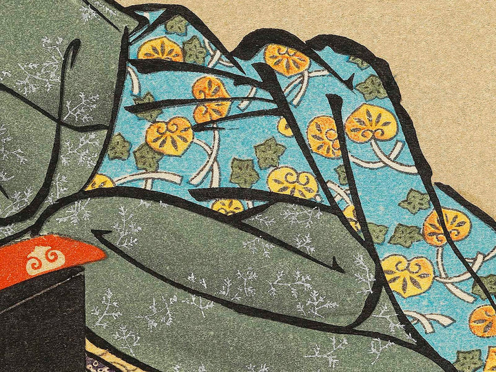 A pensive looking tipsy bell by Katsushika Hokusai, (Medium print size) / BJ321-867